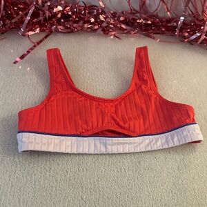 Girls Red & White Bikini Top